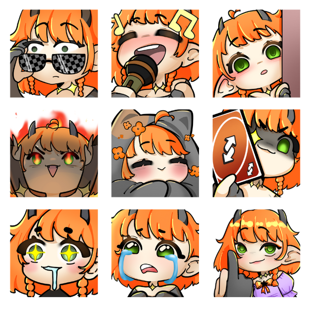 Anzu Emotes (bases by @takiimikiku)